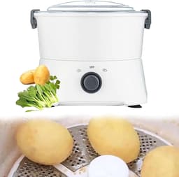 Elektrische Aardappelschiller - Automatische Schilmachine - Snel Groenten Schillen - One-Touch Bediening - 1 kg Capaciteit - Wit — thumbnail 4