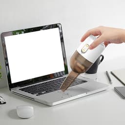 Tafelreiniger Stofzuiger - Mini Stofveger - Bureau Opruimen - Draadloos Oplaadbaar - Compact Formaat - Wit — thumbnail 2
