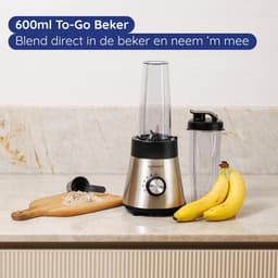 Keuken Blender - Smoothie Maker - Gezond Mixen - 5 Programma's - 1.5L Kan - Zilver — thumbnail 3