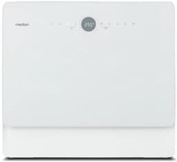 MEDION Mini Vaatwasser DWT50 (tafelmodel vaatwasser, vaatwasser, 5 couverts, werkt met/zonder wateraansluiting, emmerfunctie, 35 cm diep, 7 reinigingsprogramma's, MD 37775) wit — thumbnail 1