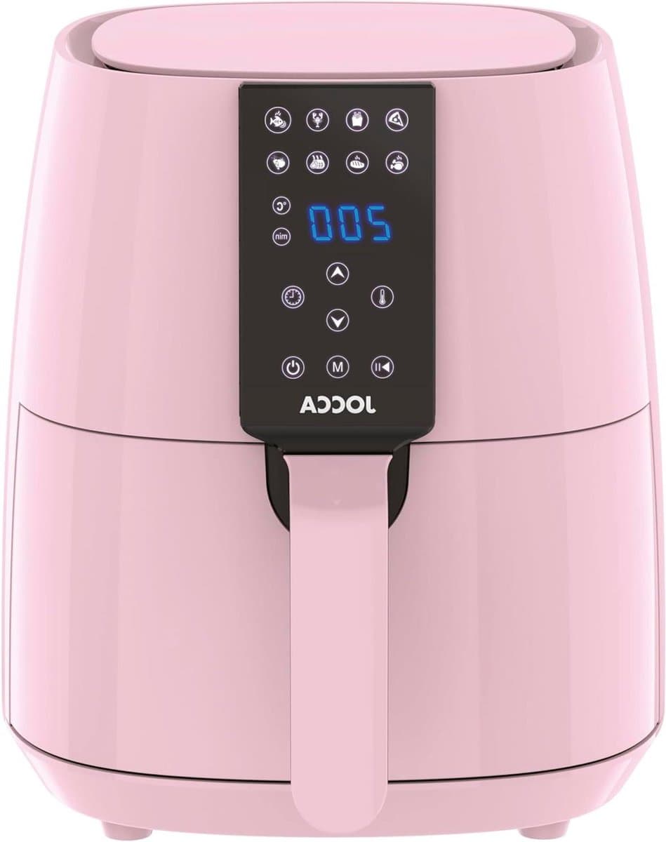 Hete Lucht Frituurpan - Gezond Frituren - Snelle Maaltijden - 12 Voorgeprogrammeerde Menu's - 3.8 Liter - Roze — afbeelding 1