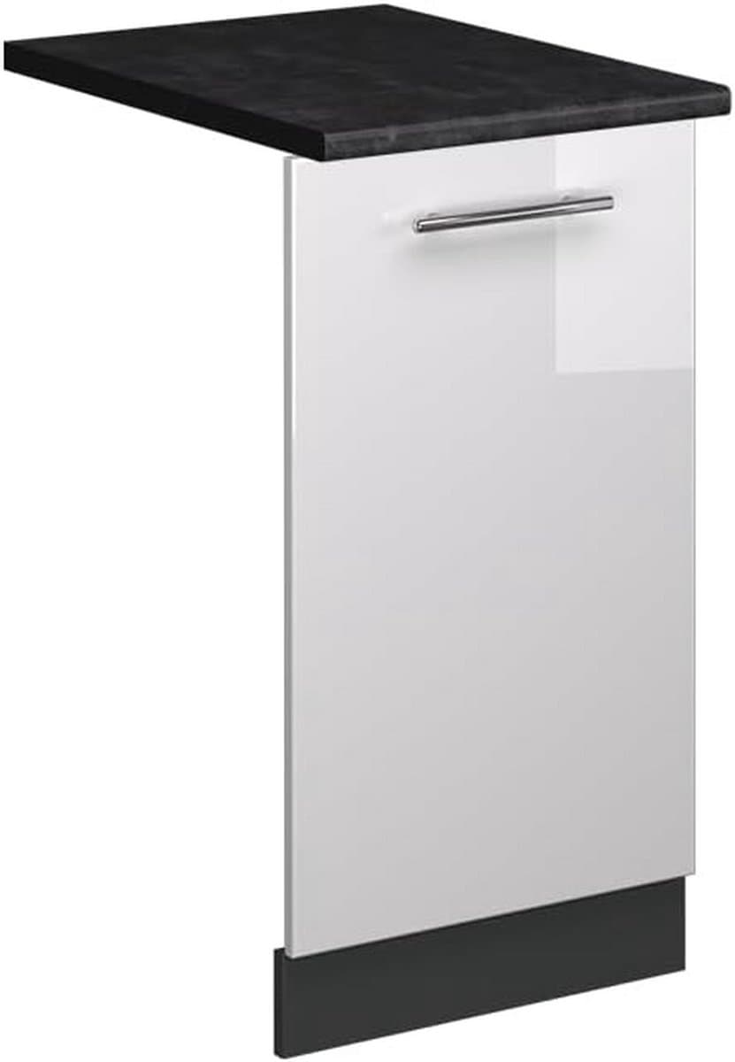 Hoogglans vaatwasserpaneel wit 45 cm voor inbouwkeuken — afbeelding 1