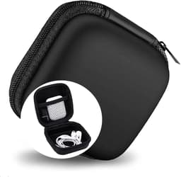 Universeel Hoesje voor Oordopjes | Tasje | Pouch | Reistas | Etui | Past in broekzak | Geschikt voor AirPods, Buds, draadloze en bedrade oortjes | Kabel Hoesje | Zwart — thumbnail 1