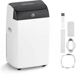 Mobiele airco 12000 BTU 4-in-1 – 45L/dag – Follow-me modus – 51 m² – Stil <53 dB – Slang inbegrepen – Zwarte deksel — thumbnail 1