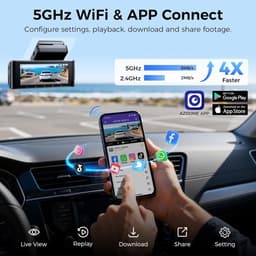 Auto Camera - Rijrecorder - Veilig Rijden - Dubbele Opname - 4K - Zwart — thumbnail 2