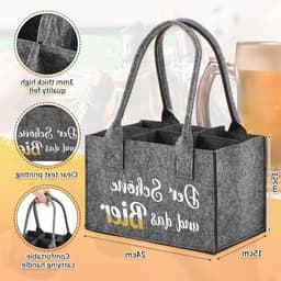 4-delige Bier Cadeauset voor Mannen met Flessen Tas, Grilltangen, Flessenopener en Grappige Sokken - Perfect voor Feestjes en Barbecues — thumbnail 2