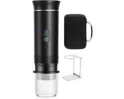 Draagbare Koffiemachine - Reis Koffiezetter - Koffie Zetten Onderweg - 3-in-1 Functionaliteit - 80ml Capaciteit - Zwart