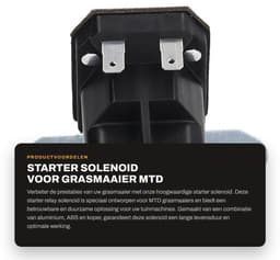 Dailygoods- Startrelais Aluminium - Starter Solenoid - 12V - Geschikt voor MTD - Vervangt OEM 725 04439B - Duurzaam en betrouwbaar - Startsolenoïde — thumbnail 1