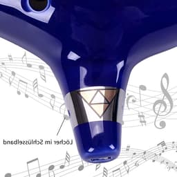 Dailygoods- Ocarina 12-gats Alto C - Keramisch Muziekinstrument - Tri-Force Symbool - Duurzaam Ontwerp - Ideaal Cadeau voor Kinderen — thumbnail 4