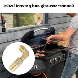 Koperen Propaan Bochtadapter 3/8" Male Flare voor Camping en Grill - Snelle Aansluiting en Laagdruk Conversie Accessoires — thumbnail 2