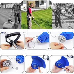 Grasmaaier - Accu Grasmaaier - Draadloze Trimmer - 800W Koperen Motor & 13000rpm - Verstelbare Steel 91-127cm - 2 Batterijen & Oplader - 3 Messen (Plastic/Metaal/Rond) - Voor Tuin & Gazon — thumbnail 2