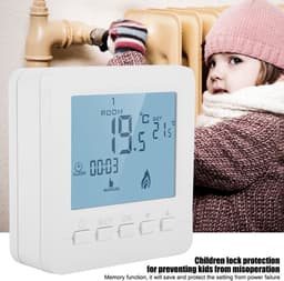Dailygoods - Dailygoody - Thuis Programmeerbare Thermostaat - Slimme Temperatuurregelaar - Eenvoudig te Installeren - Wit - Digitaal LCD-scherm - Handig in Gebruik — thumbnail 5