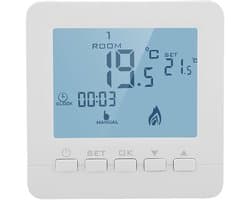 Dailygoods - Dailygoody - Thuis Programmeerbare Thermostaat - Slimme Temperatuurregelaar - Eenvoudig te Installeren - Wit - Digitaal LCD-scherm - Handig in Gebruik