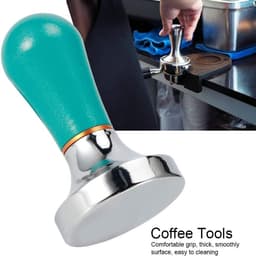 Espresso Tamper - Koffie Aanstamper - Koffie Bereiden - Gelijkmatige Drukverdeling - 57 mm - Lichtblauw — thumbnail 4