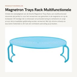 Dailygoods- Magnetron Rek Multifunctioneel - Keukenrek Staand - Keukenrek Aanrecht - Keukenrek Hangend - Keukenrekje - Duurzaam Materiaal — thumbnail 4
