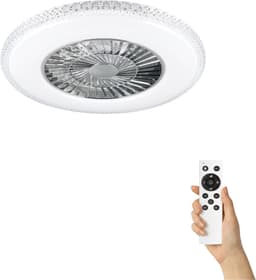 Fantiluxe - Tove - Plafondventilator met verlichting - Chroom - Ø60cm - Afstandsbediening - Met lamp - Plafond ventilator - Slaapkamer — thumbnail 1