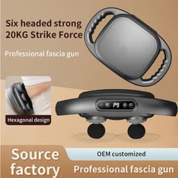 Massage Gun - Spierherstel Apparaat - Pijn Verlichting - Zes Opzetstukken - 2000mah Batterij - Grijs — thumbnail 5