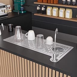 Glazenwasser met kraan - Bekerwasser Vaatwasser - Efficiënt Glazen Reinigen - Ingebouwd Ontwerp - 75.5x37.5cm - Zilver — thumbnail 3