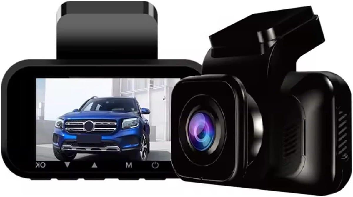 Dashcam 4K - Autocamera DVR - Rijgedrag Vastleggen - Dubbele Lens - 3 inch scherm - Zwart — afbeelding 1