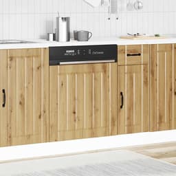 Vaatwasserpaneel - Afwasmachinefront - Keuken Integratie - Robuust Houtmateriaal - 60 x 15 x 67 cm - Eikenhout — thumbnail 3