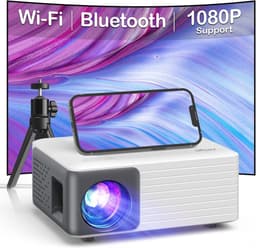 Mini WIFI Bluetooth Projector Full HD 1080P - Geschikt voor Home Theater, PC, Tablet, Fire Stick, iOS en Android — thumbnail 1