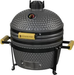 KitchenBrothers Kamado BBQ - 16 Inch Houtskool Barbecue - 34⌀ cm - PFAS-vrij - Deluxe Set - Egg BBQ met Accessoires - Vaderdag Cadeau - Grijs — thumbnail 1