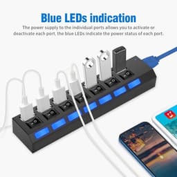 7-Poorts USB 3.0 Hub met 1 TB Externe Opslag — thumbnail 2