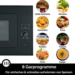 Inbouwmagnetron 25 Liter 900W met Draaiplateau en Ontdooifunctie — thumbnail 4
