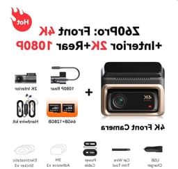 Dashcam – Autocamera – Camerasysteem – Rijveiligheidscamera – 3-Kanaals Dashcam – 4K Ultra HD Sony STARVIS Sensor – 5GHz Wi-Fi & ADAS Veiligheidsmeldingen — thumbnail 1