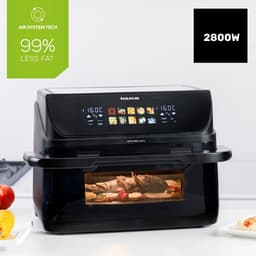 Heteluchtfriteuse Grill - Airfryer XL - Groot Koken - Dubbele Zone Functies - 10 Liter - Zwart — thumbnail 5