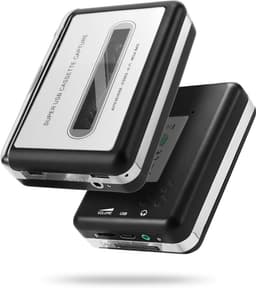 longziming - Walkman - Cassettespeler - Cassette Converter - USB-aansluiting, zet cassettes om naar MP3 - Geen technische kennis nodig, plug-and-play - Werkt op Windows en Mac, geen driver nodig - Retro design, ook draagbaar als speler — thumbnail 2