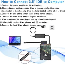 Schijf naar USB Adapter - Externe Schijf Kabel - Data Overzetten - Universele Compatibiliteit — thumbnail 2
