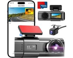 RWB® Dashcam Voor en Achter - Dashcam - Dashcams - Zwart - ‎4 x 10 x 5 cm
