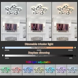 RGB Plafondventilator met Dimbare LED Verlichting en Afstandsbediening — thumbnail 4