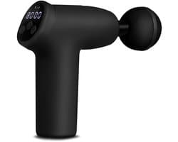 Spokey STILO Massage gun - Zwart - 24W motor - 20 intensiteitsniveaus - 4 massagekoppen - 2000 mAh batterij - 14,8 x 10,7 x 6 cm - 375 gram