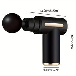 Diepe weefselmassage, draagbaar elektrisch massage-apparaat, massage-apparaat met hoge intensiteit, ultra-stil draagbaar elektrisch sportmassage-apparaat met 4 verwisselbare massagekoppen, zwart. — thumbnail 1