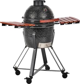 BELIANI KAMADO - Houtskoolgrill - Zwart - Keramiek — thumbnail 2