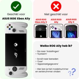 Screenprotector Geschikt voor Xbox Ally Bescherm Glas Screen Protector - 3 PACK — thumbnail 2