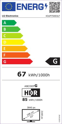 LG 43UP75003LF - 43 inch - 4K LED - 2021 - Buitenlands model — thumbnail 2