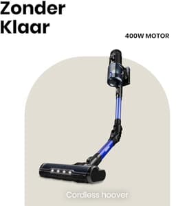 Draadloze Verticale Stofzuiger 400W met Turbo Borstel en Accessoires — thumbnail 3