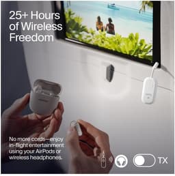 Twelve South AirFly Pro 2 Deluxe – Verbindt Bluetooth-hoofdtelefoon met standaard hoofdtelefoonaansluiting – Maakt gedeeld luisteren mogelijk – Biedt meer dan 25 uur speeltijd - Wit — thumbnail 4