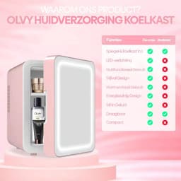 Lexium Mini Fridge for Drinks - Kleine Koelkast - Mini Koelkasten - Minibar - Mini Fridge - Mini Koelkast - Mini Koelkastje - — thumbnail 3