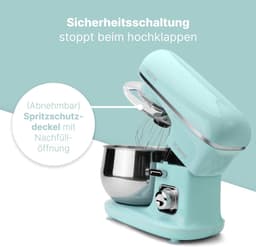RFWR® Kneedmachine met transparant spatdeksel en 5 liter roestvrijstalen kom — thumbnail 4