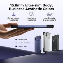 DOOGEE Blade 20 - Robuuste Smartphone - Outdoor Smartphone - 20GB RAM + 128GB - 10300mAh/18W - 6,56 inch 90Hz - 4G Dual SIM- Android 15 - IP68 - NFC- GPS - Face ID - Paars — thumbnail 5