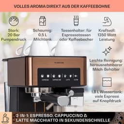 MKSS® Espressomachine - Koffiezetapparaat - Koffiemachines - Bruin — thumbnail 2