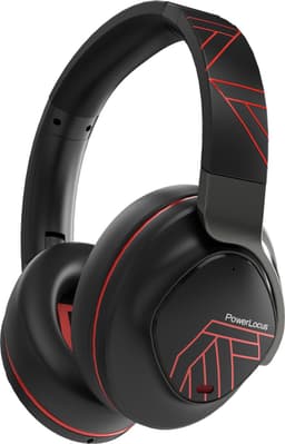 PowerLocus MoonFly Koptelefoon Over-Ear met Passief Noise Cancelling, Draadloze Hoofdtelefoon, Voice Assistant Activation - Zwart/Rood — thumbnail 1