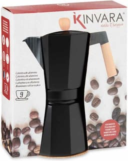 Kinvara Moka Koffiezetter - 650 ml - zwart - aluminium - Italiaanse koffie — thumbnail 4