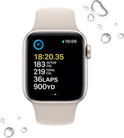 Apple Watch SE 2022 - Smartwatch dames en heren - 40 mm - Sterrenlicht Aluminium — thumbnail 4