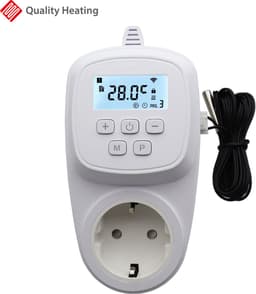 Wifi stopcontact plug-in thermostaat met losse sensor QH-42 Google Home & Amazon Alexa Compatible — thumbnail 1