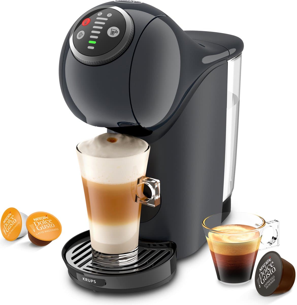 Krups NESCAFÉ Dolce Gusto Genio S Plus KP340B - Koffiecupmachine - Grijs - Automatische Stop - Eenvoudig Personaliseren - Voor Dolce Gusto Cups — afbeelding 1